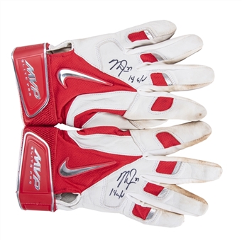 2014 Mike Trout Game Used & Signed Los Angeles Angels Nike Batting Gloves (Trout/Anderson LOA)